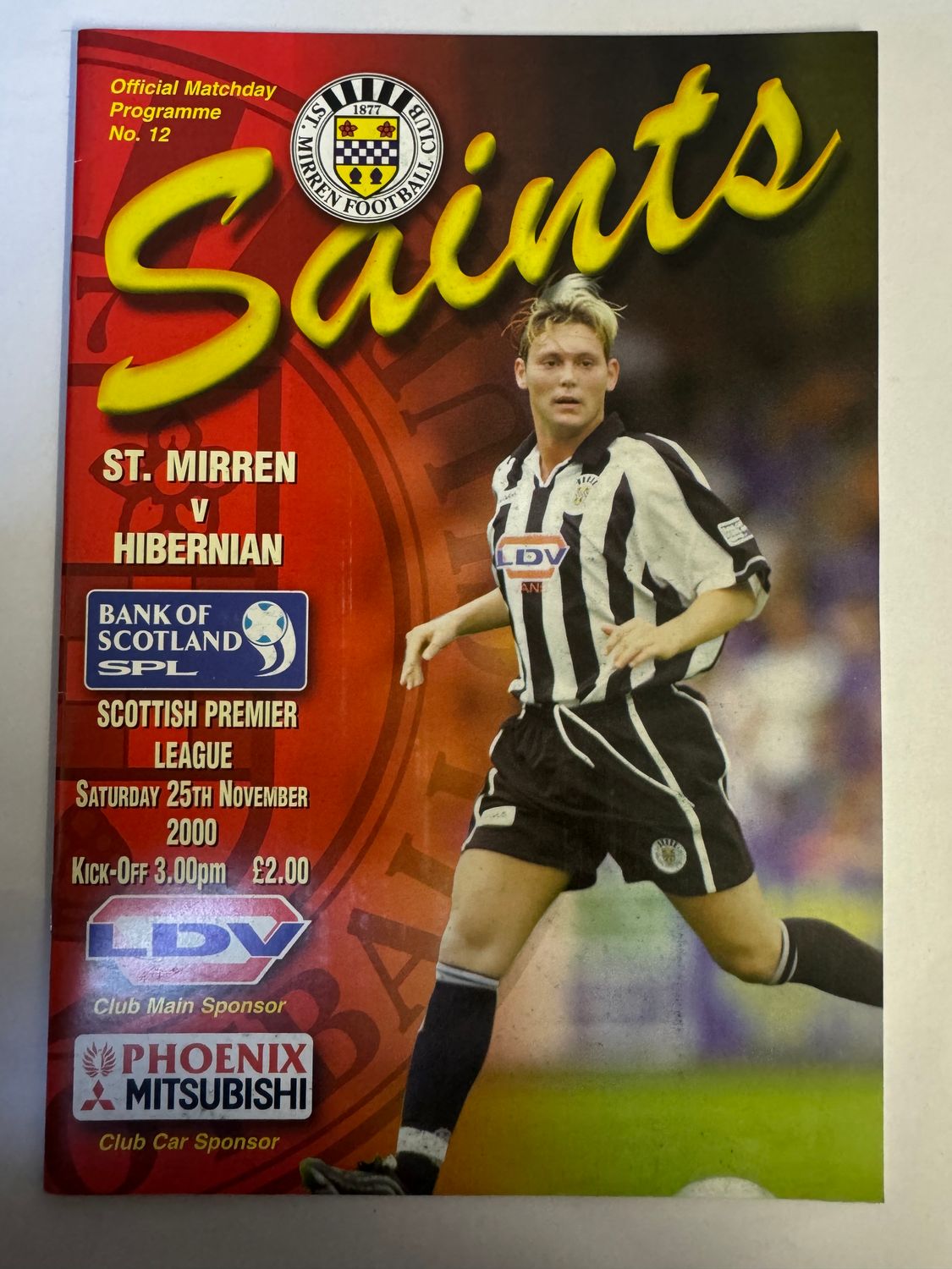 St Mirren v Hibernian - 25/11/00
