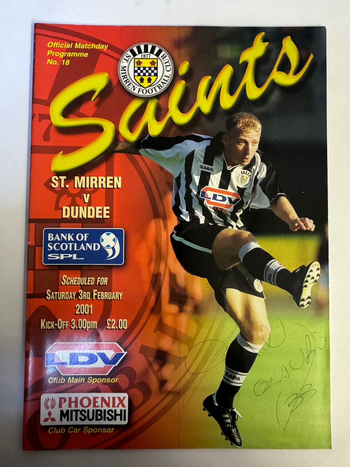 St Mirren v Dundee - 3/2/01