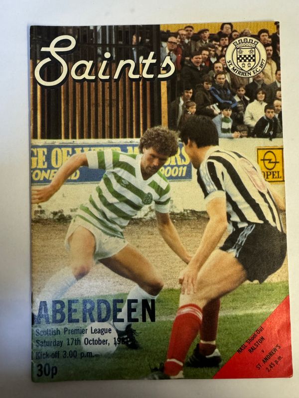 St Mirren v Aberdeen - 17/10/81