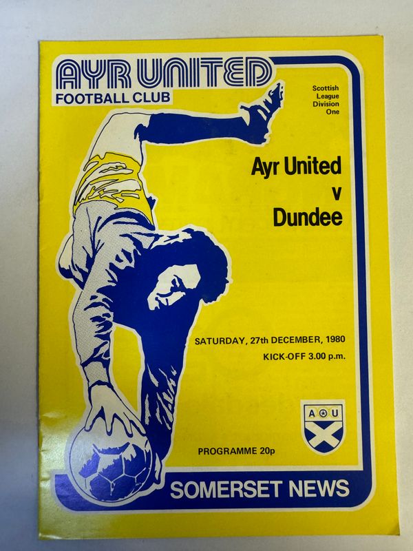 Ayr United v Dundee - 27/12/80