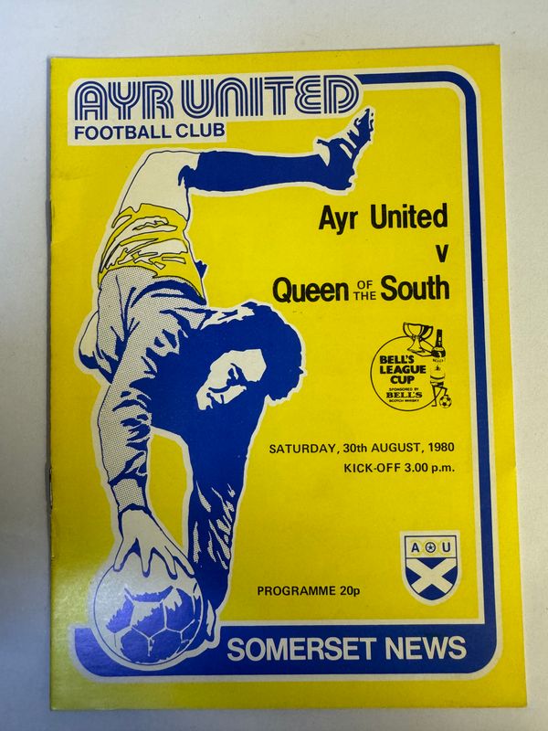 Ayr United v Queen of the South - 30/8/80
