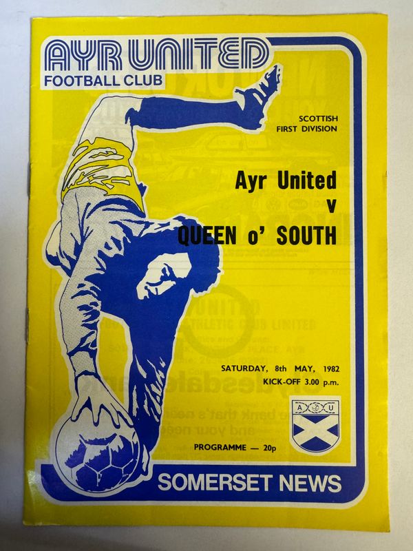 Ayr United v Queen of the South - 8/5/82
