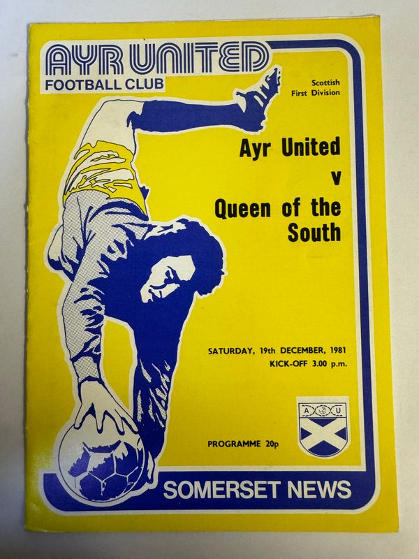 Ayr United v Queen of the South - 19/12/81