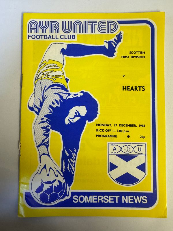 Ayr United v Hearts - 27/12/82