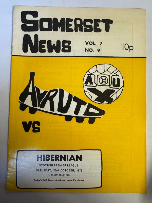 Ayr United v Hibernian - 23/10/76