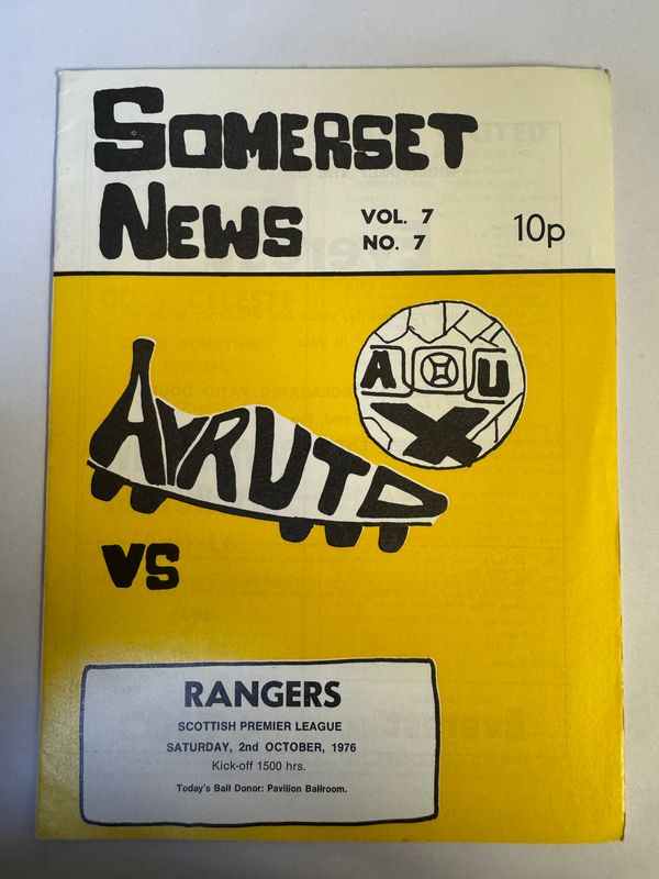 Ayr United v Rangers - 2/10/76
