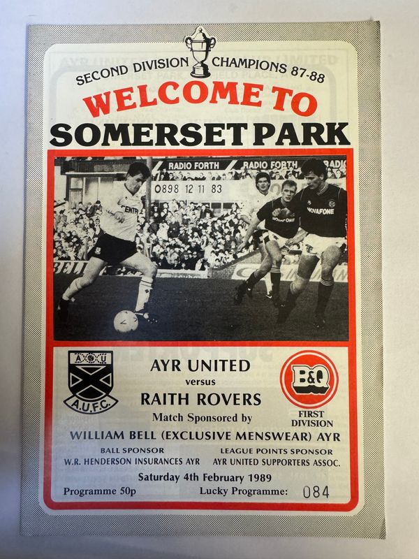 Ayr United v Raith - 4/2/89