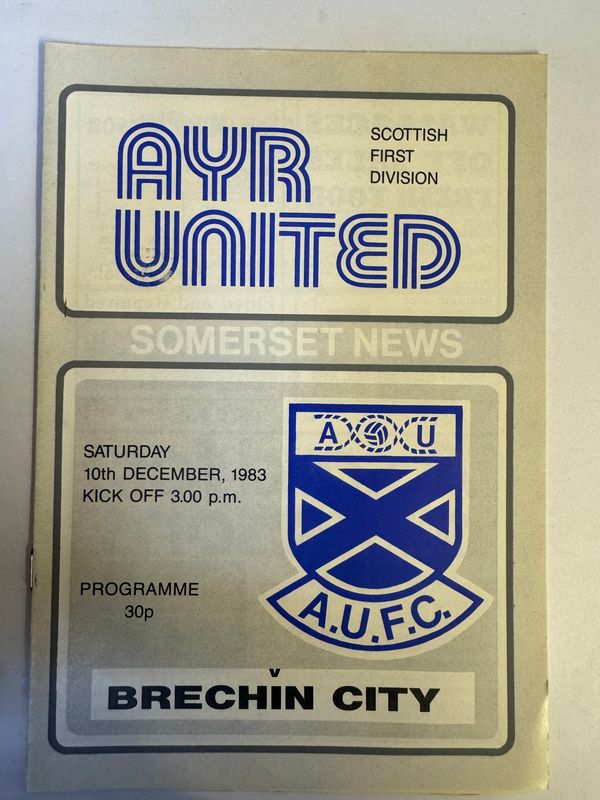 Ayr United v Brechin - 10/12/83