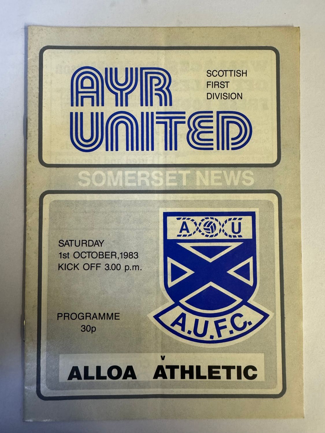 Ayr United v Alloa - 1/10/83