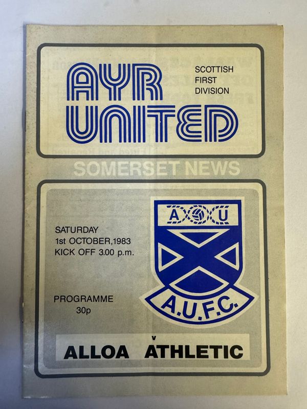 Ayr United v Alloa - 1/10/83