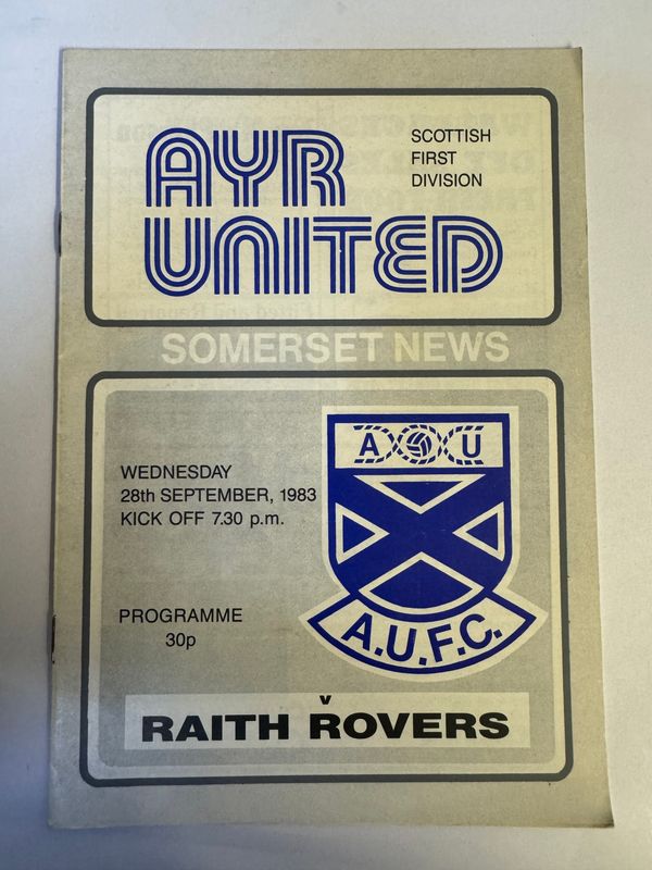 Ayr United v Raith - 28/9/83