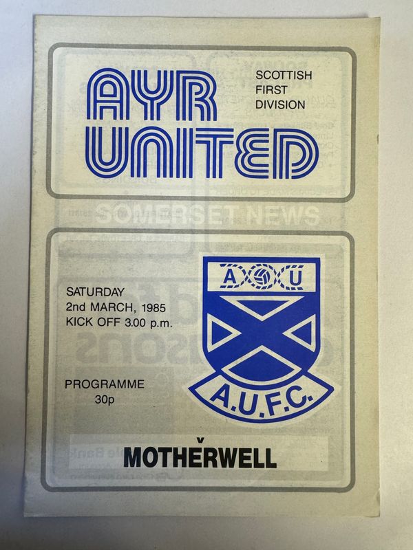 Ayr United v Motherwell - 2/3/85