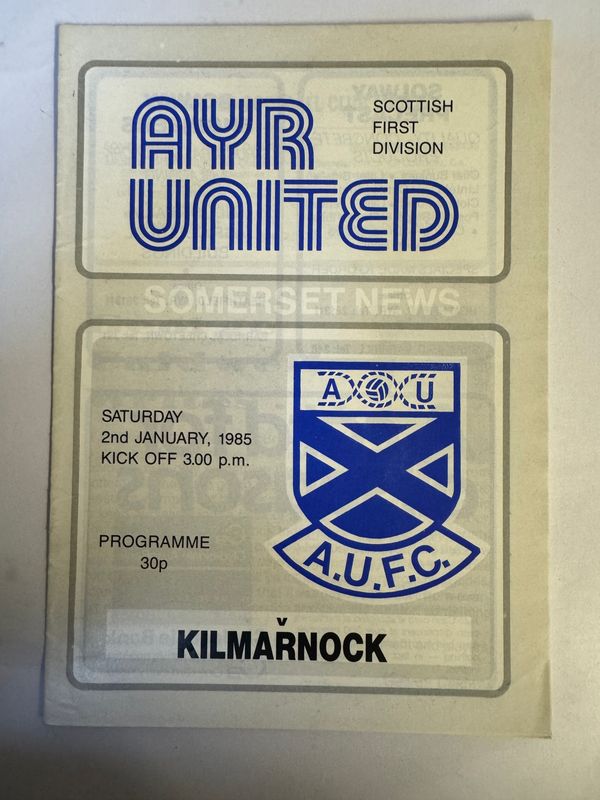 Ayr United v Kilmarnock - 2/1/85