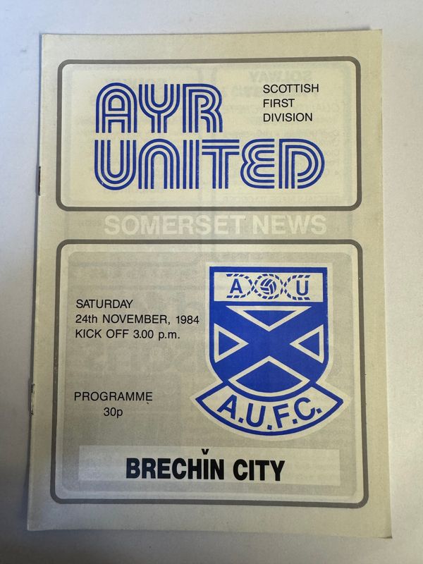 Ayr United v Brechin - 24/11/84