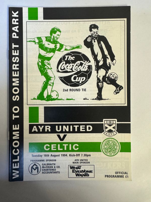 Ayr United v Celtic - 16/8/94