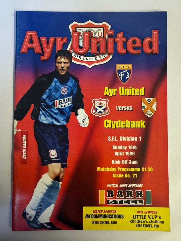 Ayr United v Clydebank - 18/4/99