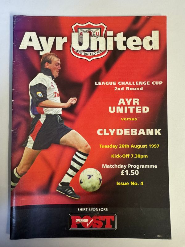 Ayr United v Clydebank - 26/8/97