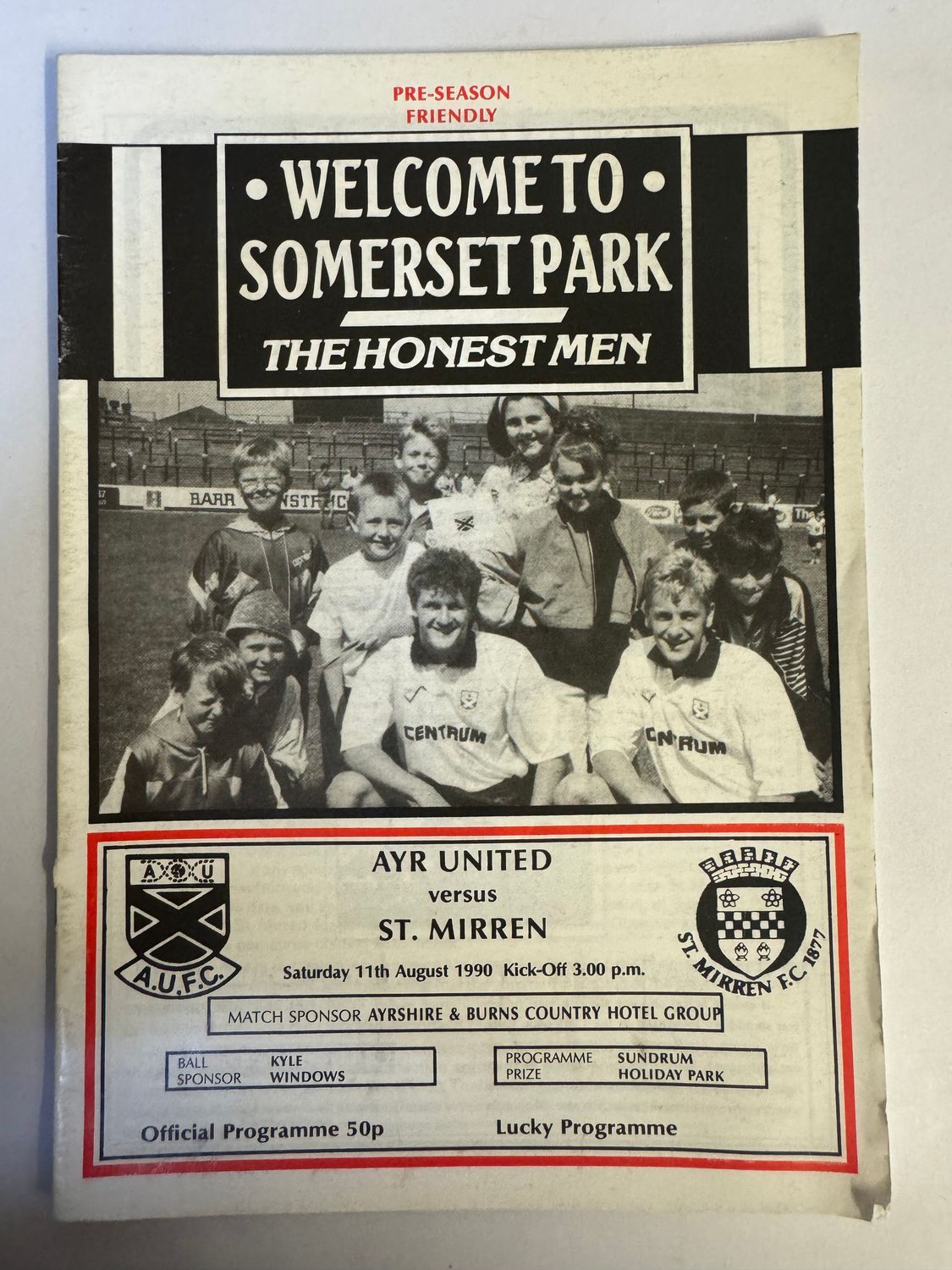 Ayr United v St.Mirren - 11/8/90