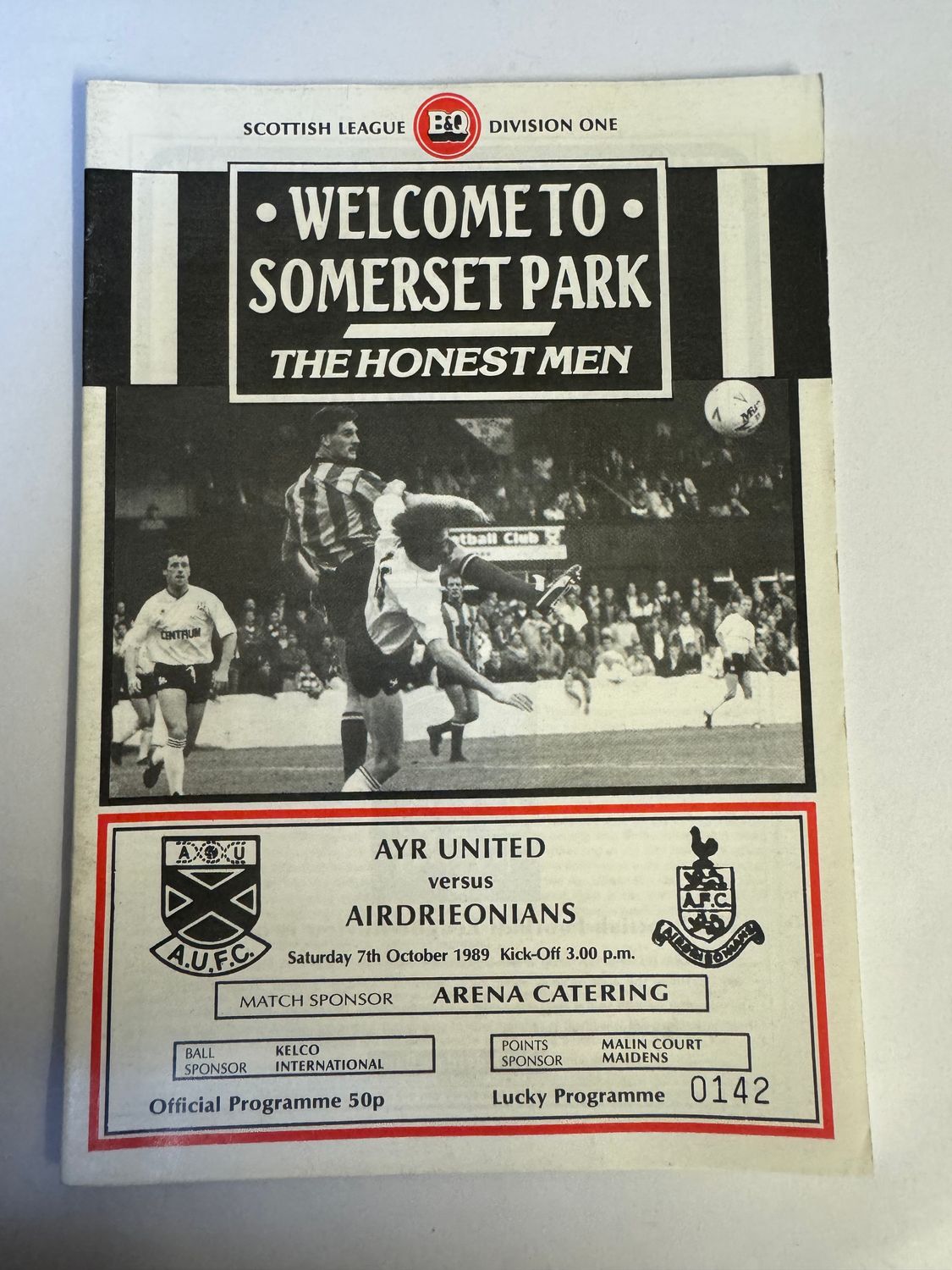 Ayr United v Airdrie - 7/10/89