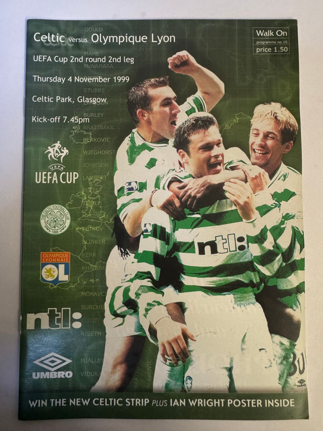 Celtic v Olympique Lyon - 4/11/99