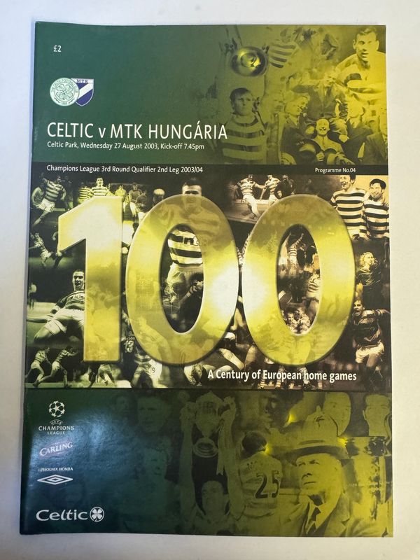 Celtic v MTK Hungaria - 27/8/03
