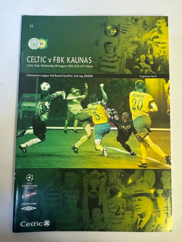 Celtic v FBK Kaunas - 6/8/03