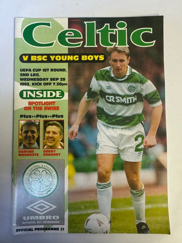 Celtic v Young Boys - 29/9/93