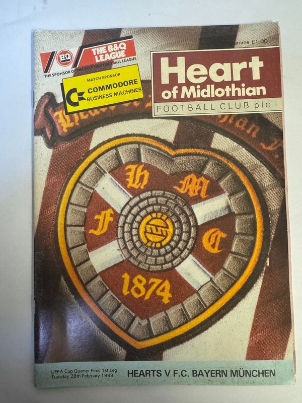 Hearts v Bayern Munich - 28/2/89