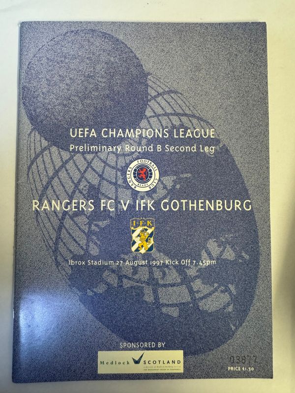 Rangers v IFK Gothenburg - 27/8/97