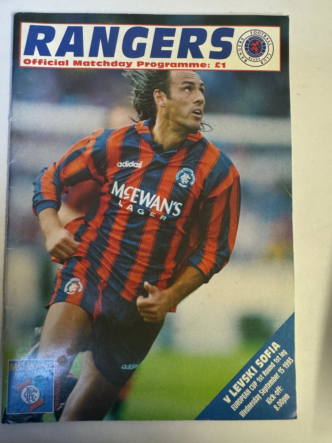 Rangers v Levski Sofia - 15/9/93