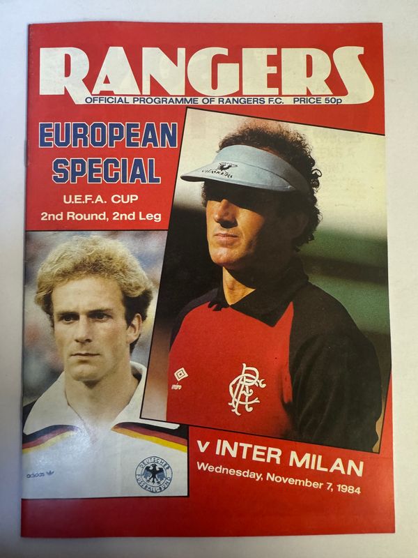 Rangers v Inter Milan - 7/11/84