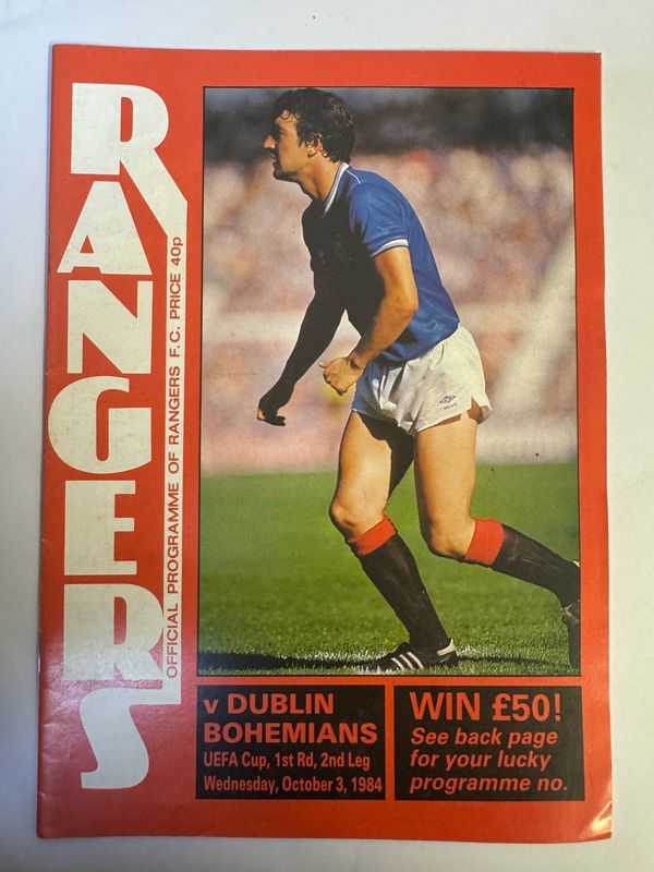 Rangers v Bohemians - 3/10/84