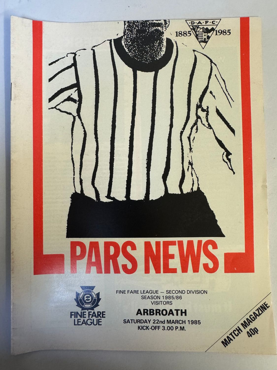 Dunfermline v Arbroath - 22/3/85