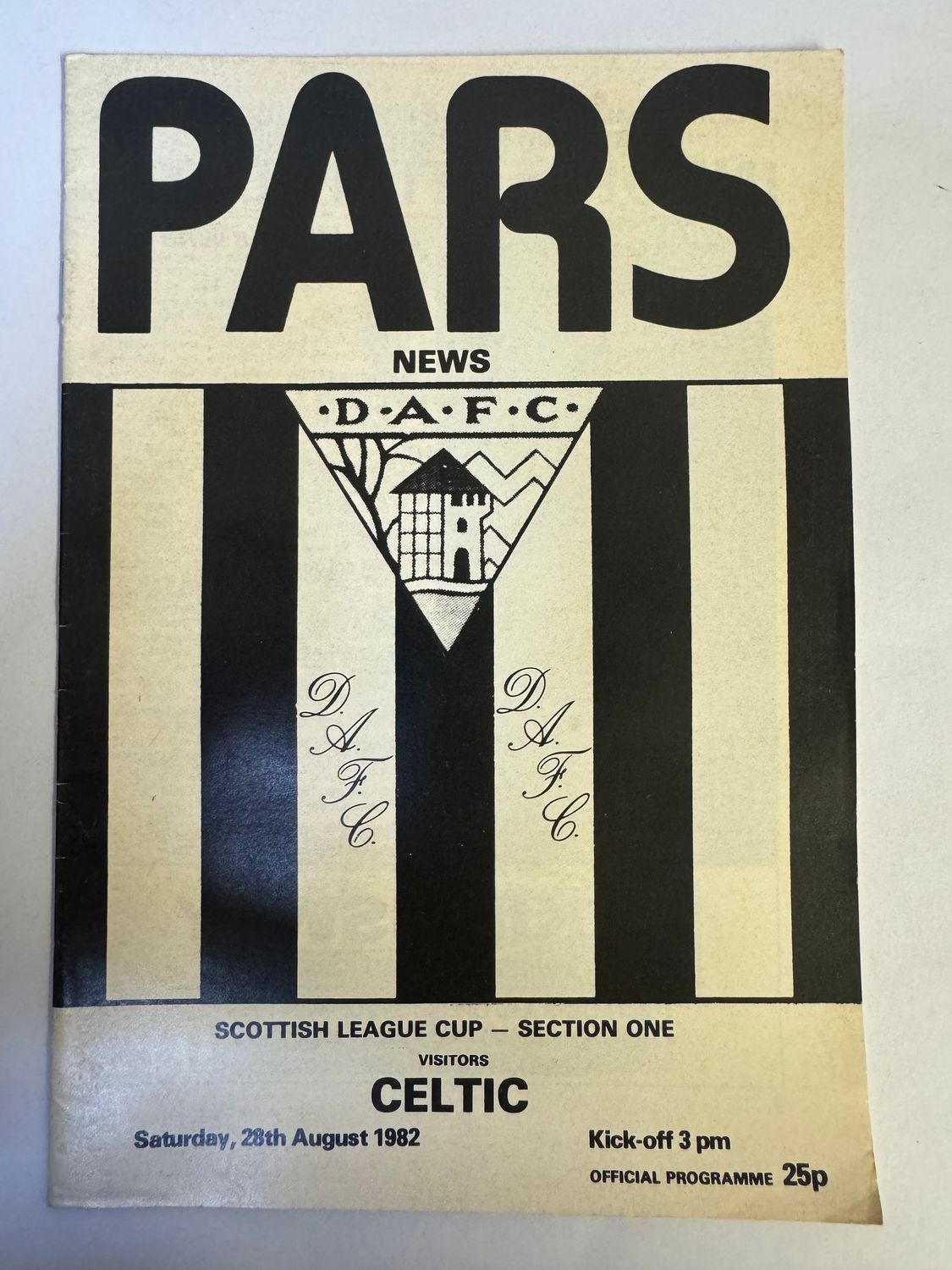 Dunfermline v Celtic - 28/8/82