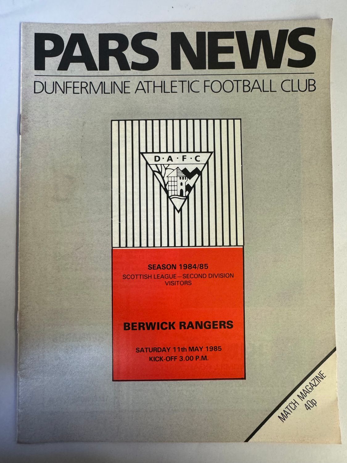 Dunfermline v Berwick - 11/5/85