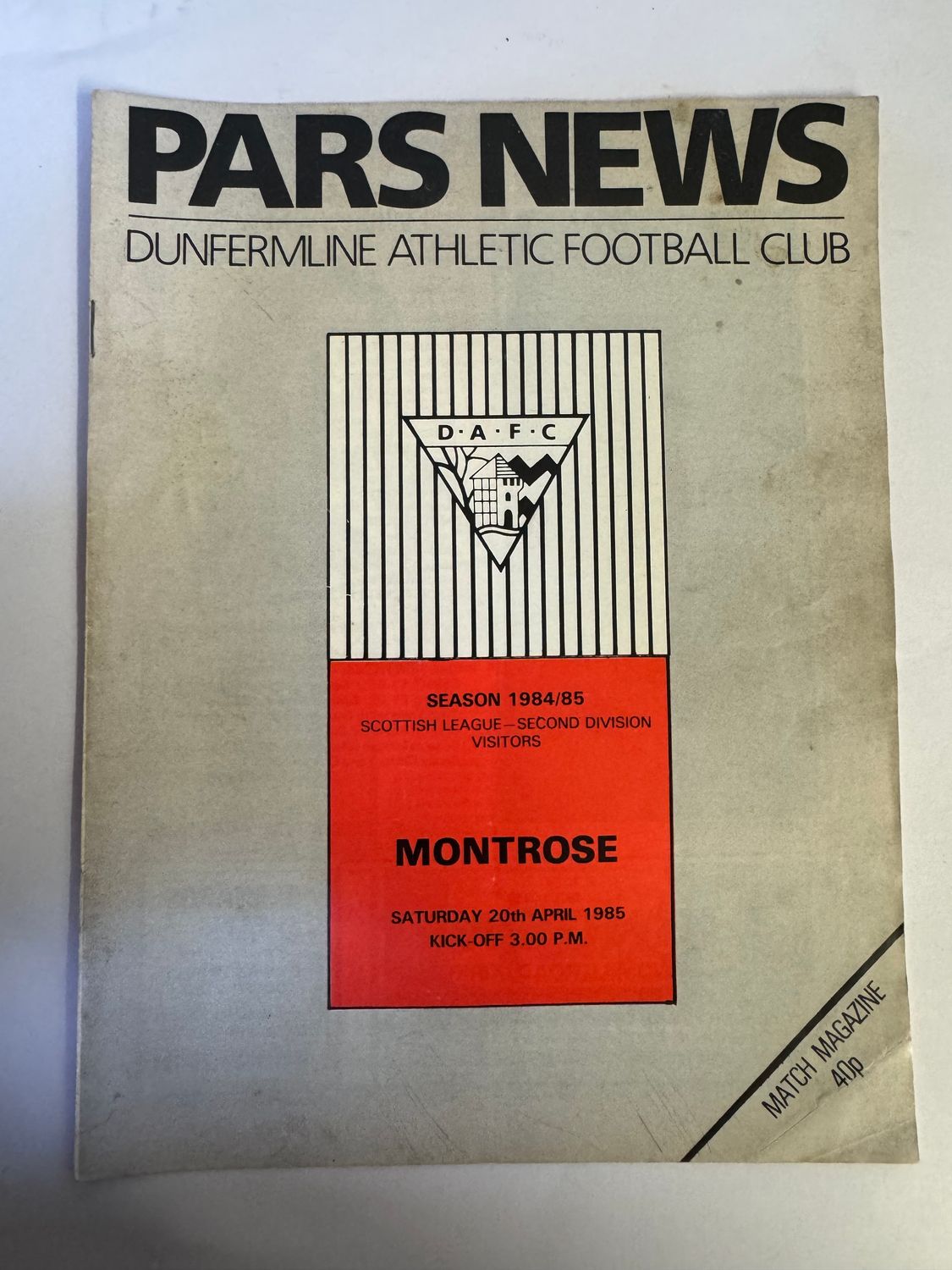 Dunfermline v Montrose - 20/4/85