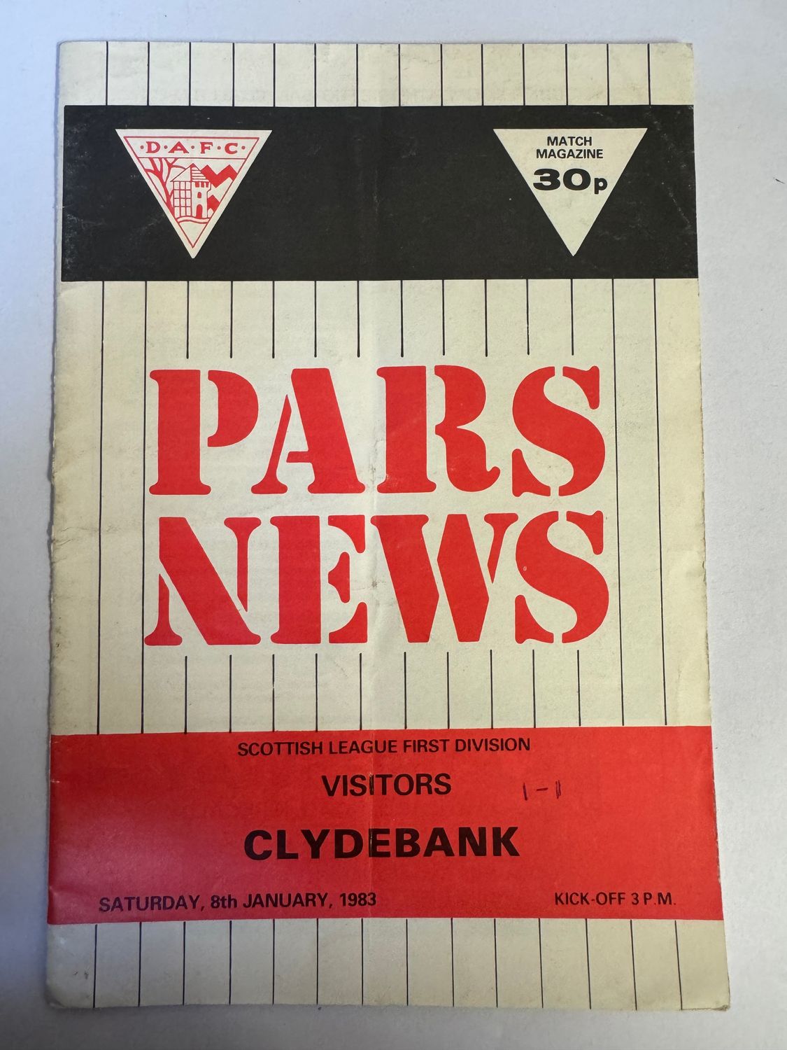 Dunfermline v Clydebank - 8/1/83