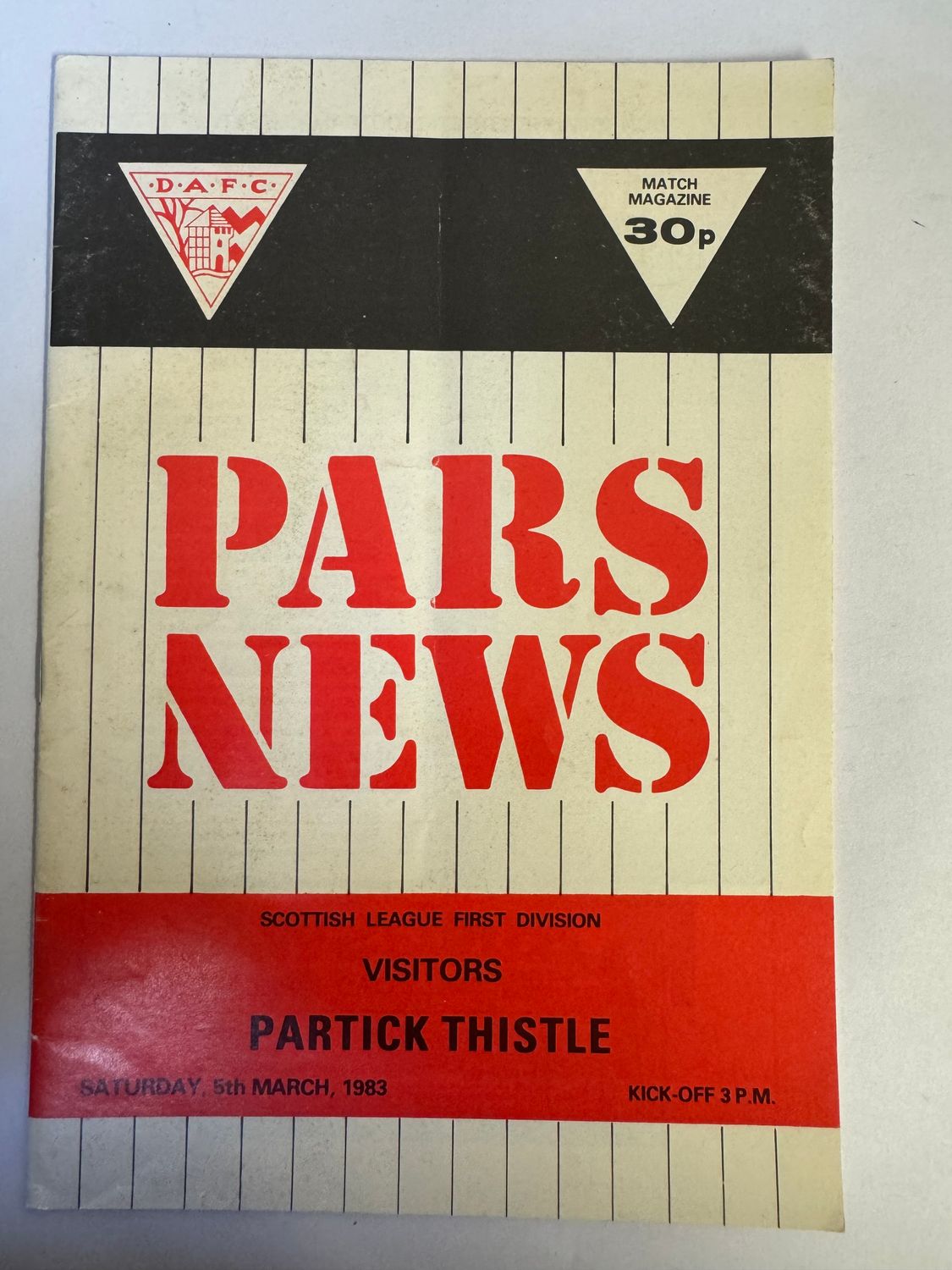 Dunfermline v Partick - 5/3/83