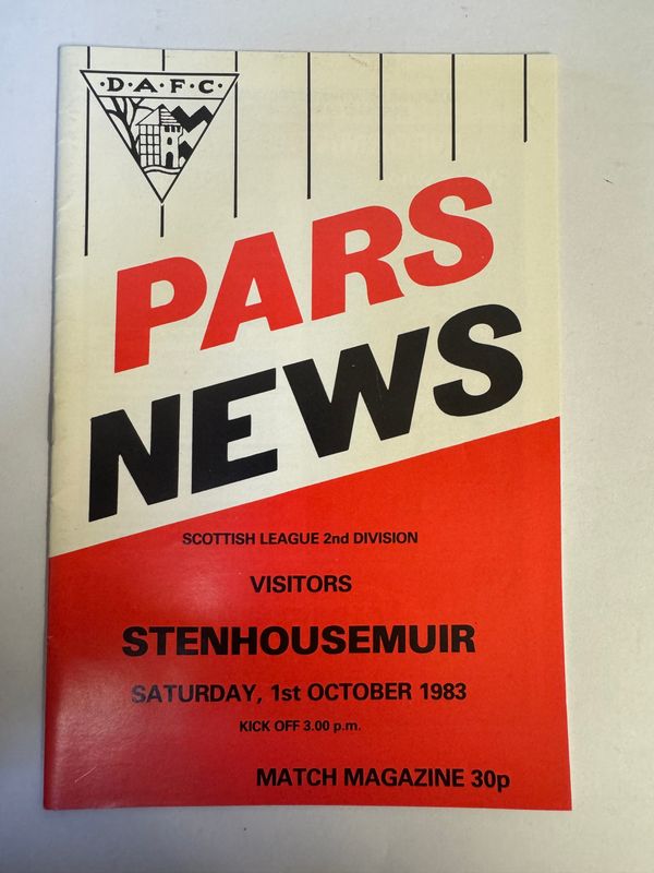 Dunfermline v Stenhousemuir - 1/10/83