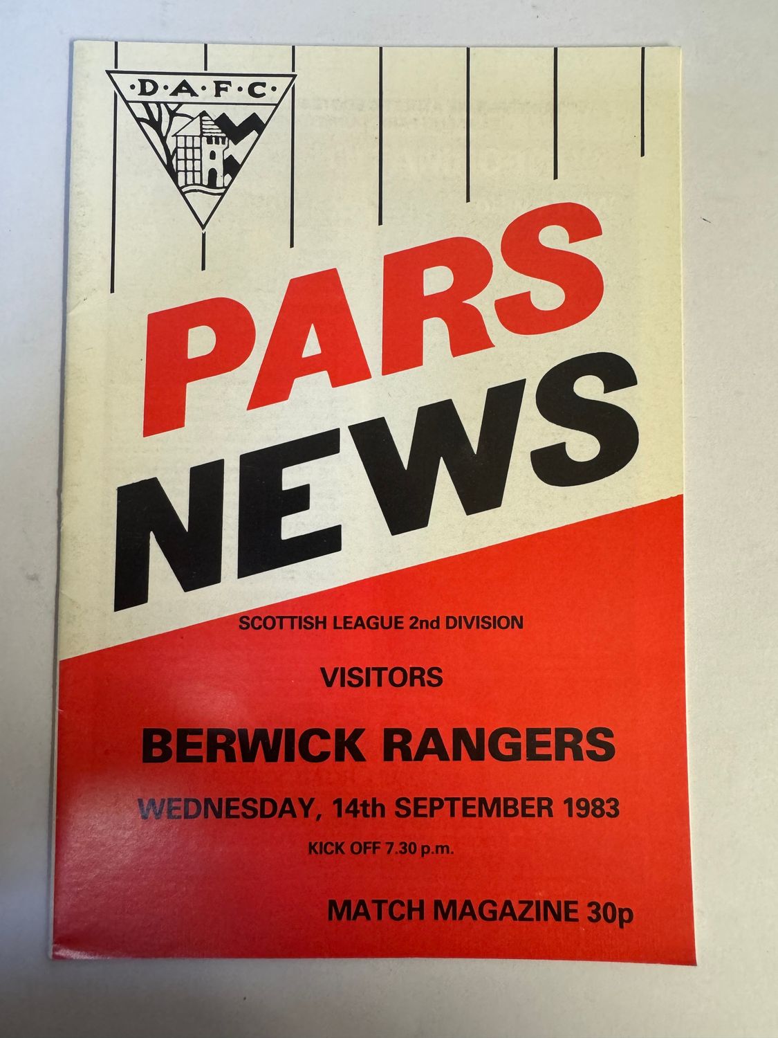 Dunfermline v Berwick - 14/9/83