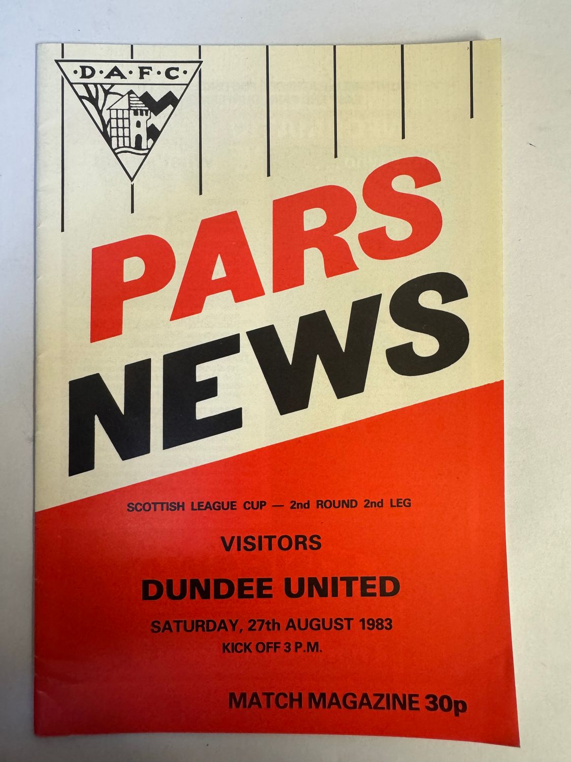 Dunfermline v Dundee Utd - 27/8/83