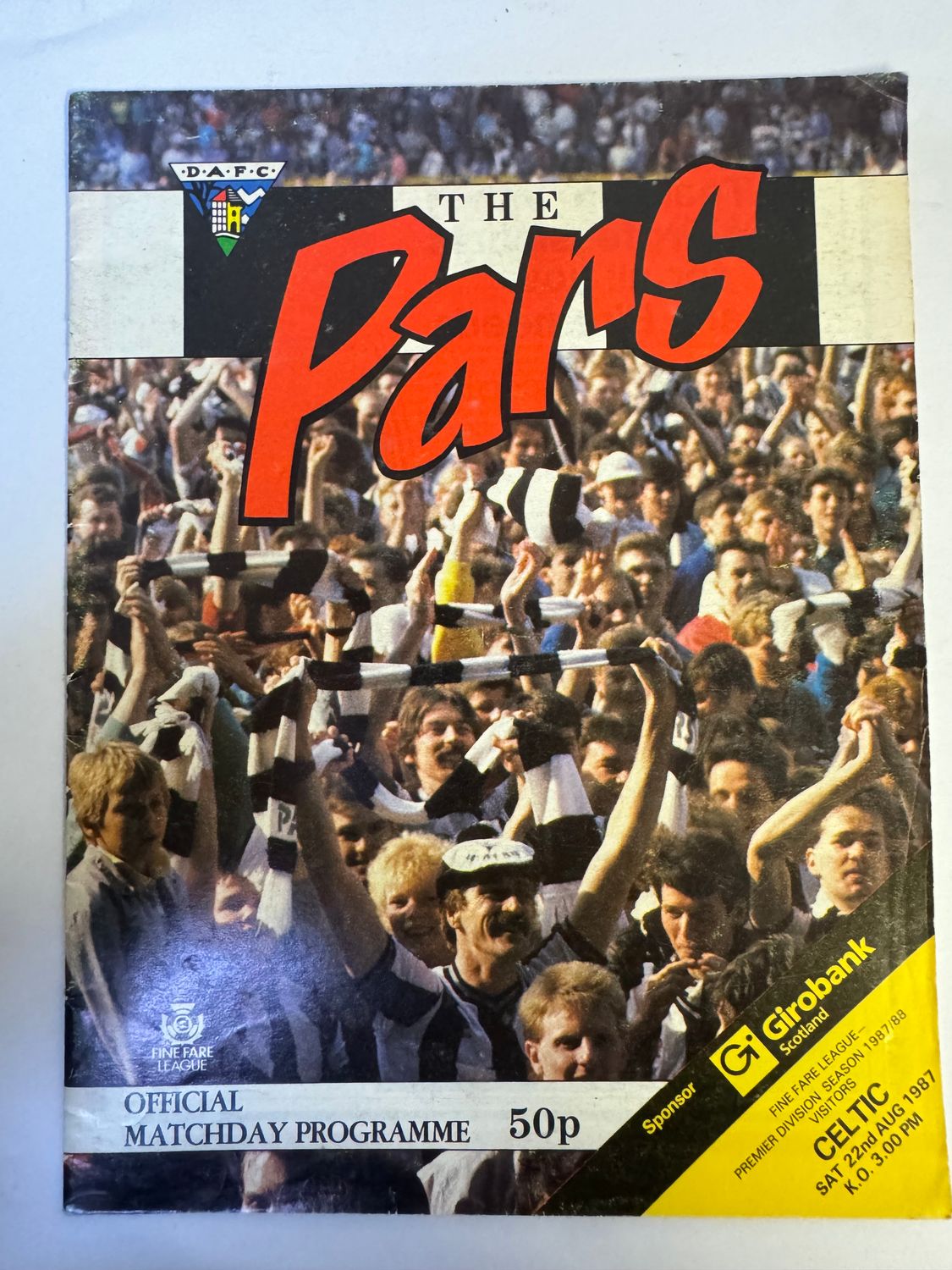 Dunfermline v Celtic - 22/8/87