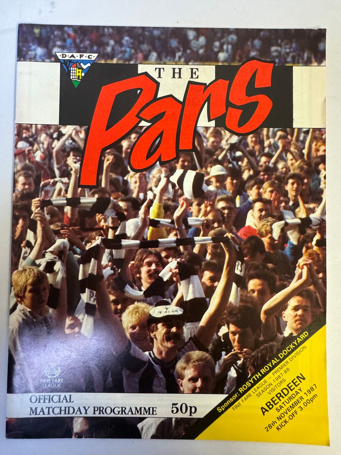 Dunfermline v Aberdeen - 28/11/87