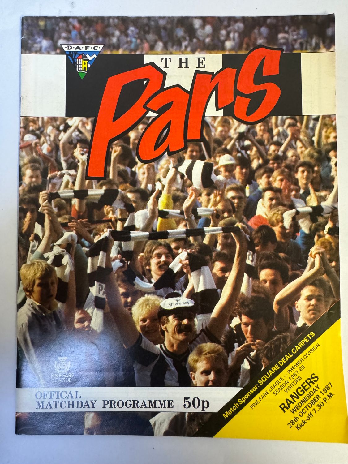 Dunfermline v Rangers - 28/10/87