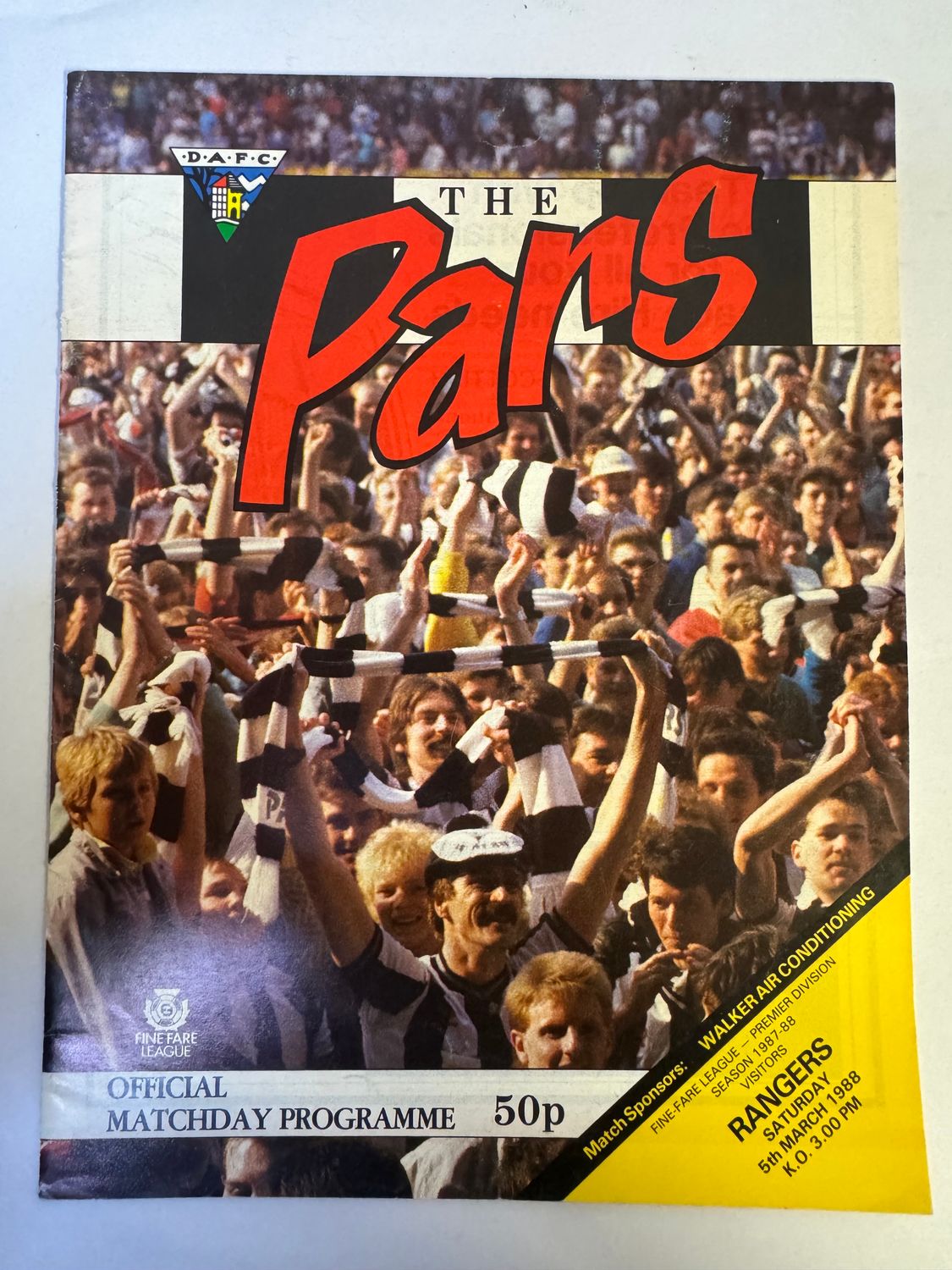 Dunfermline v Rangers - 5/3/88