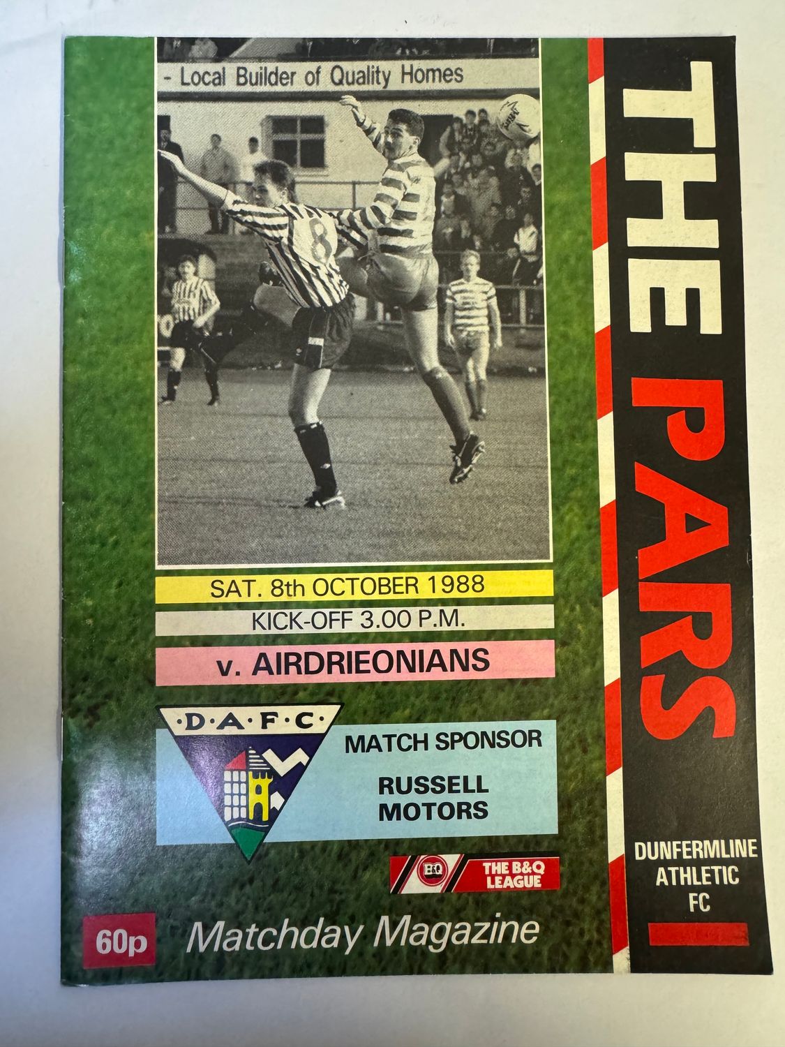 Dunfermline v Airdrie - 8/10/88