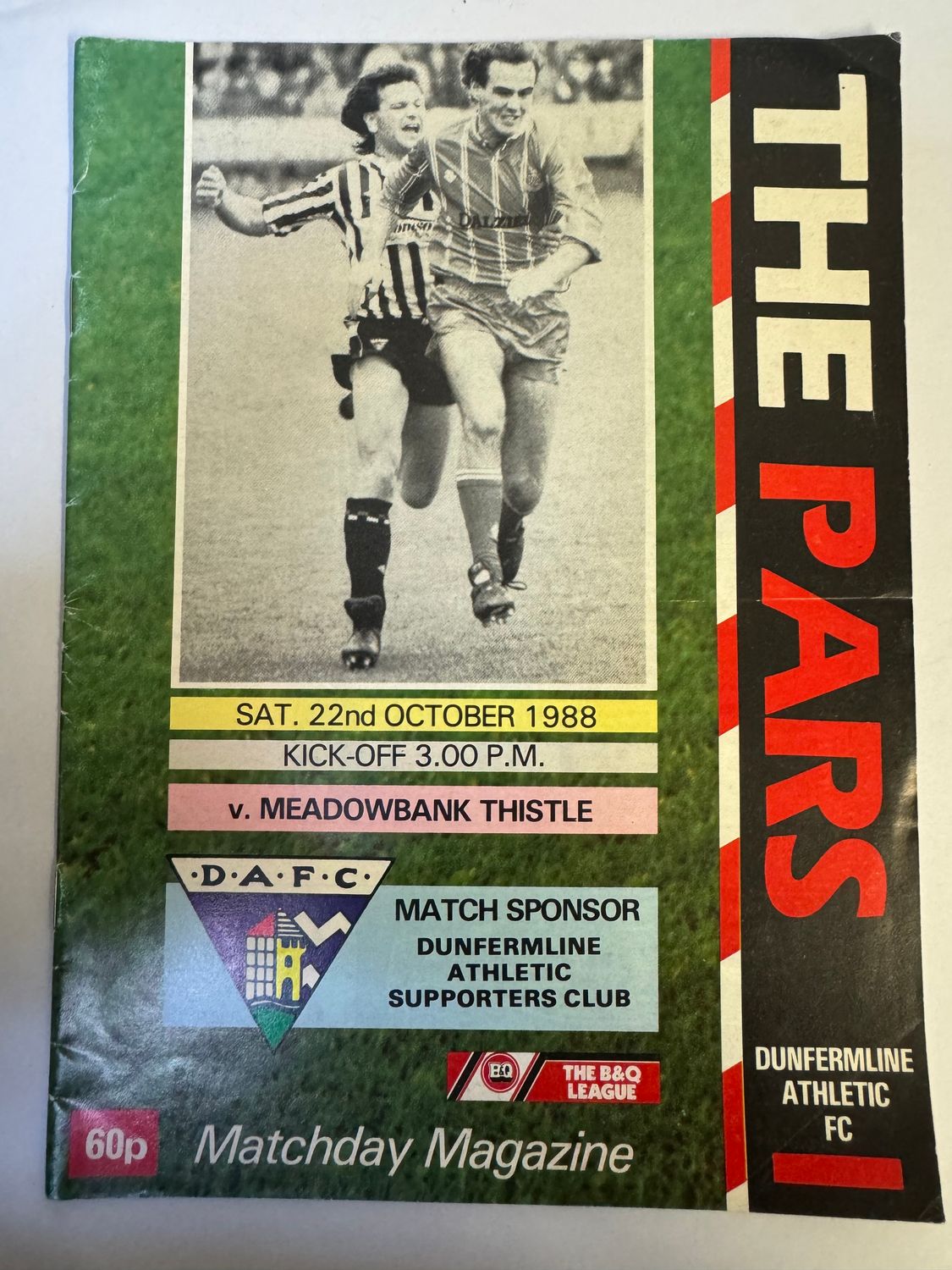 Dunfermline v Meadowbank - 22/10/88