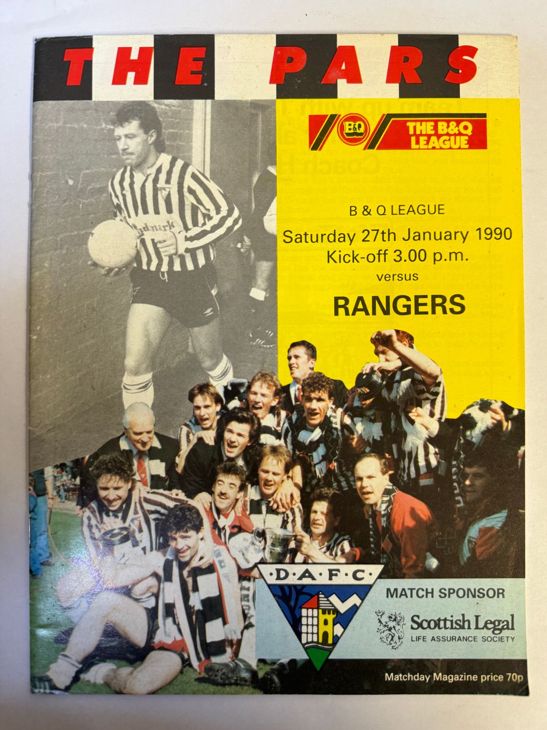 Dunfermline v Rangers - 27/1/90