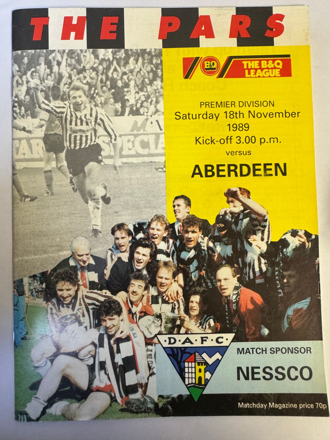 Dunfermline v Aberdeen - 18/11/89