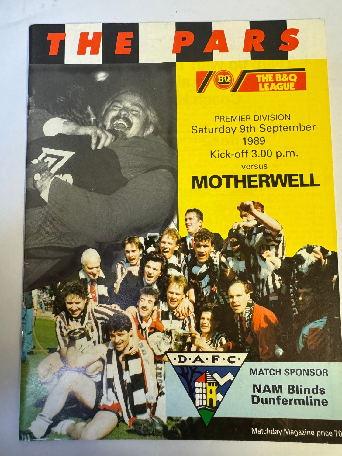 Dunfermline v Motherwell - 9/9/89